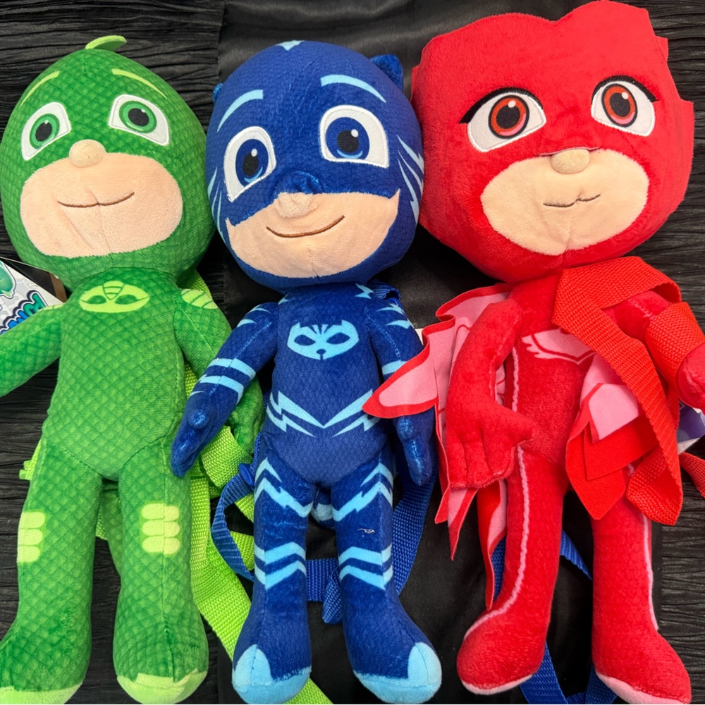 PJ Masks Plush Backpack Set